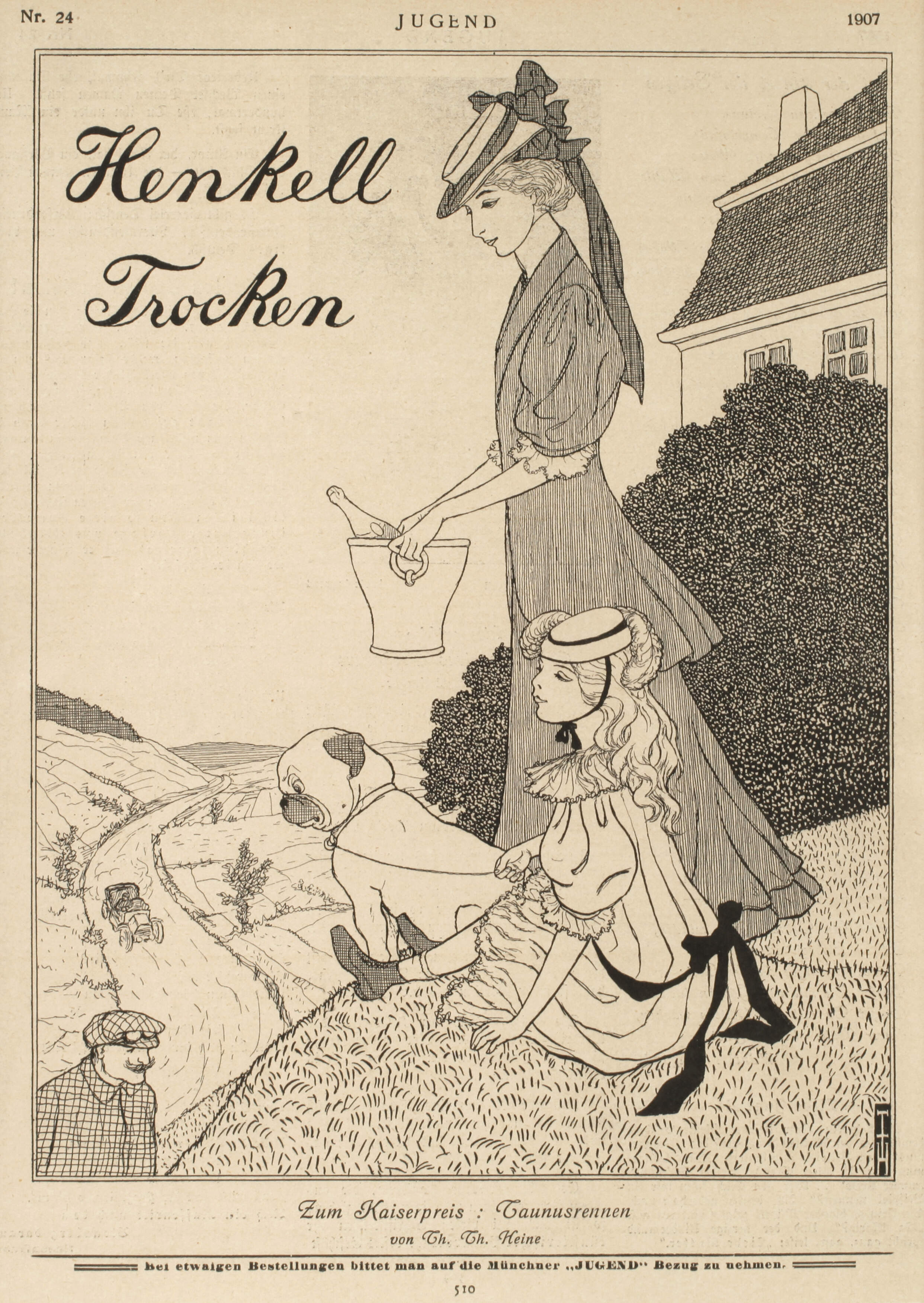 Thomas Theodor Heine, "Henkell Trocken"