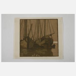 Daniel Staschus, Kähne auf dem Wasser