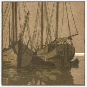 Daniel Staschus, Kähne auf dem Wasser
