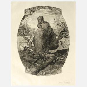 Wilhelm Woernle, "Engel des Lebens" nach Segantini