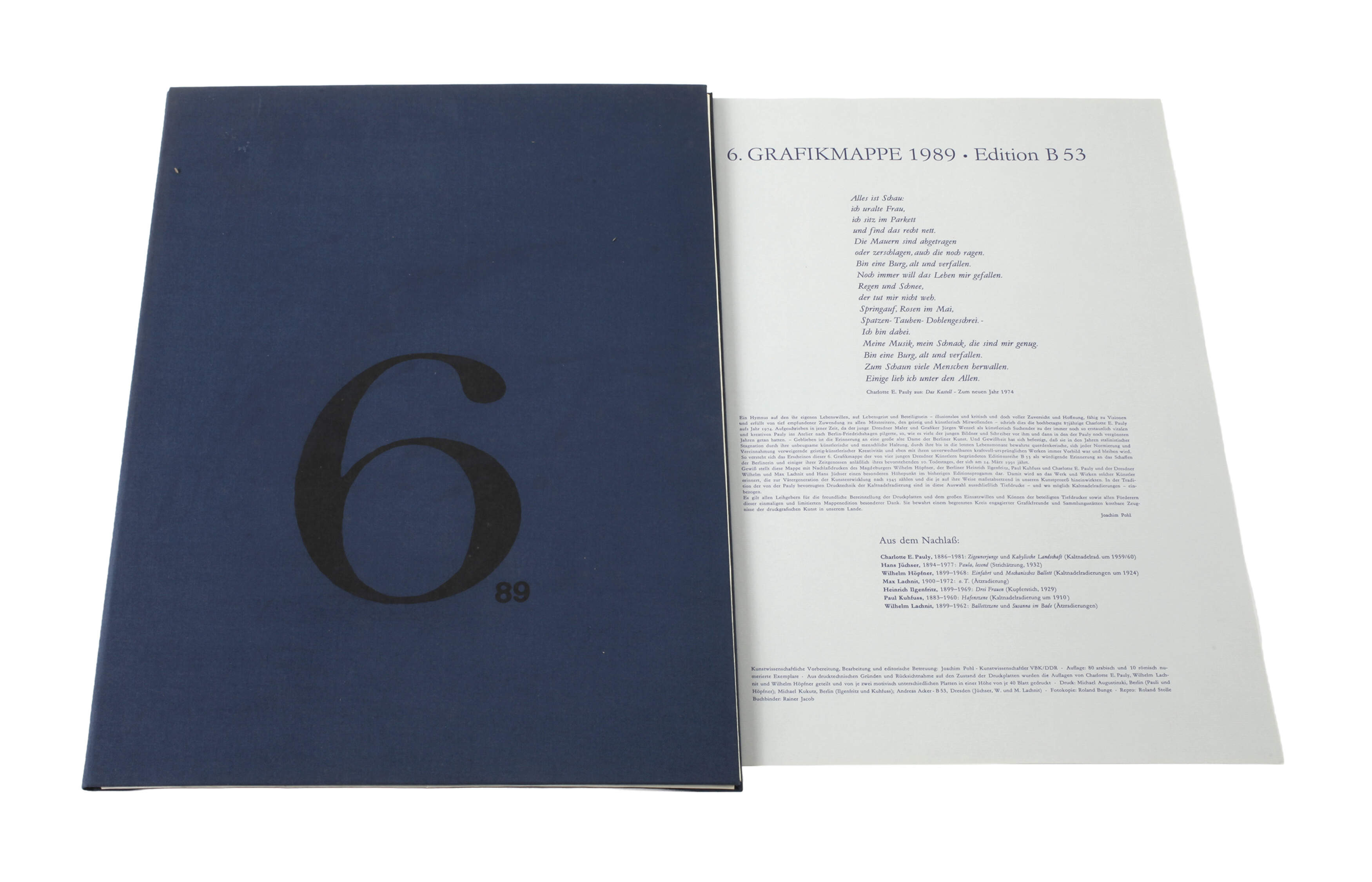 Edition B 53, 6. Grafikmappe 1989