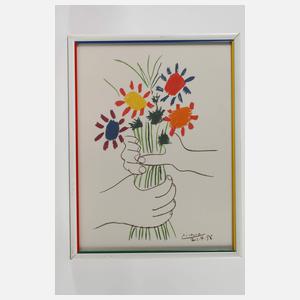 nach Pablo Picasso, "Fleurs et mains"