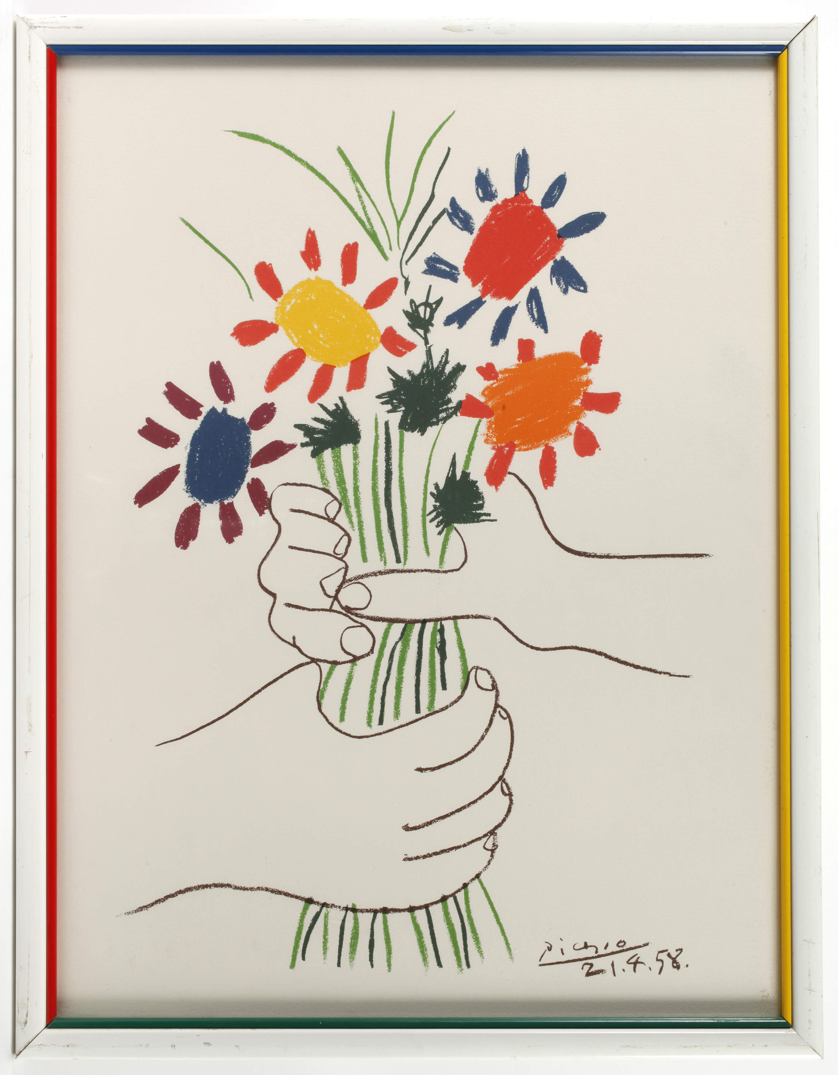 nach Pablo Picasso, "Fleurs et mains"