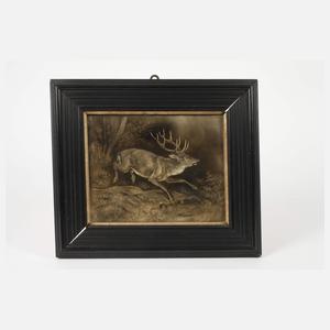 H. Fritz, Hirsch auf der Flucht