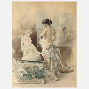 Gaston Gérard, Damenakt im Atelier