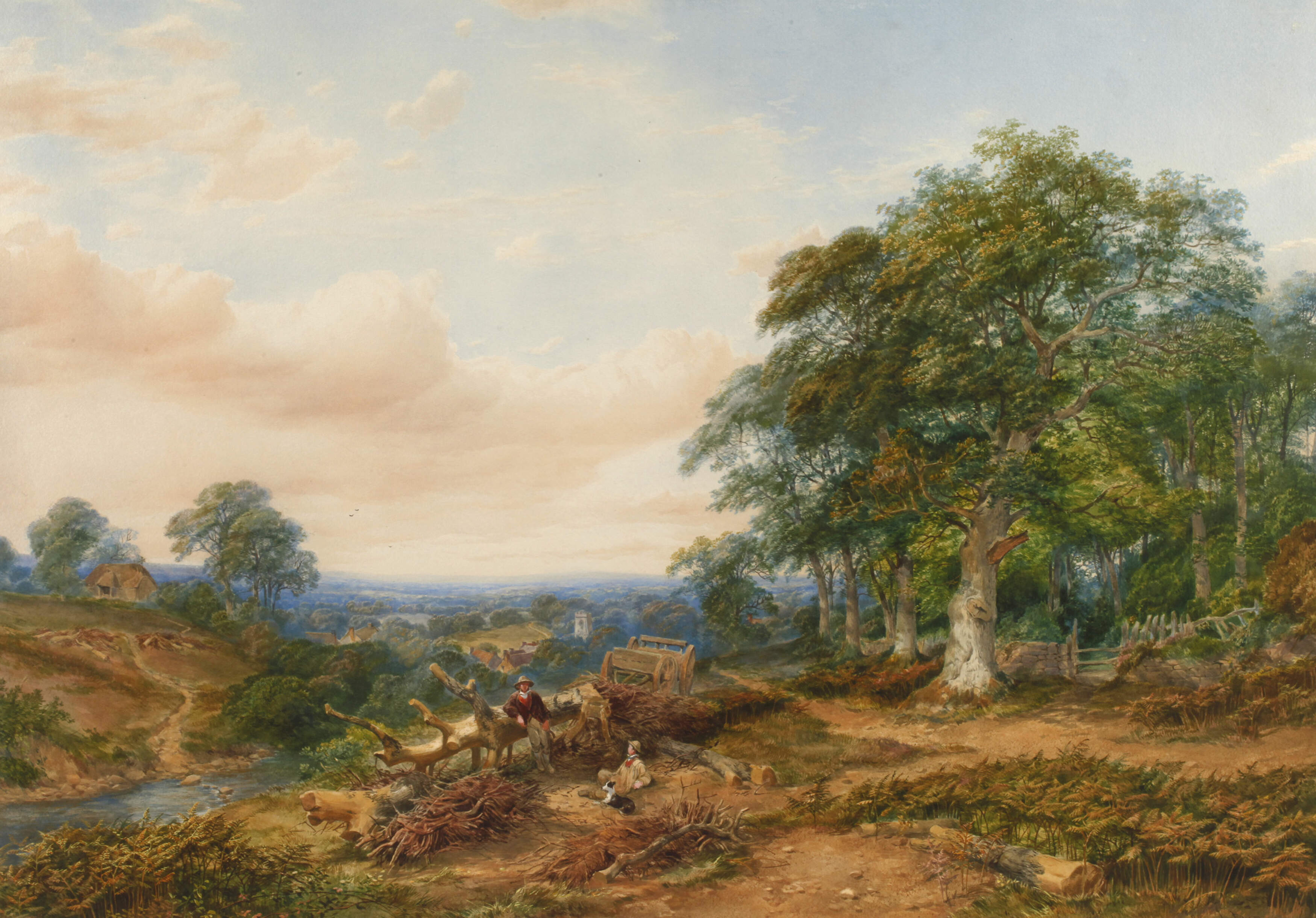 Henry Jutsum, Landschaft mit Holzfällern