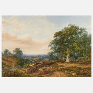 Henry Jutsum, Landschaft mit Holzfällern