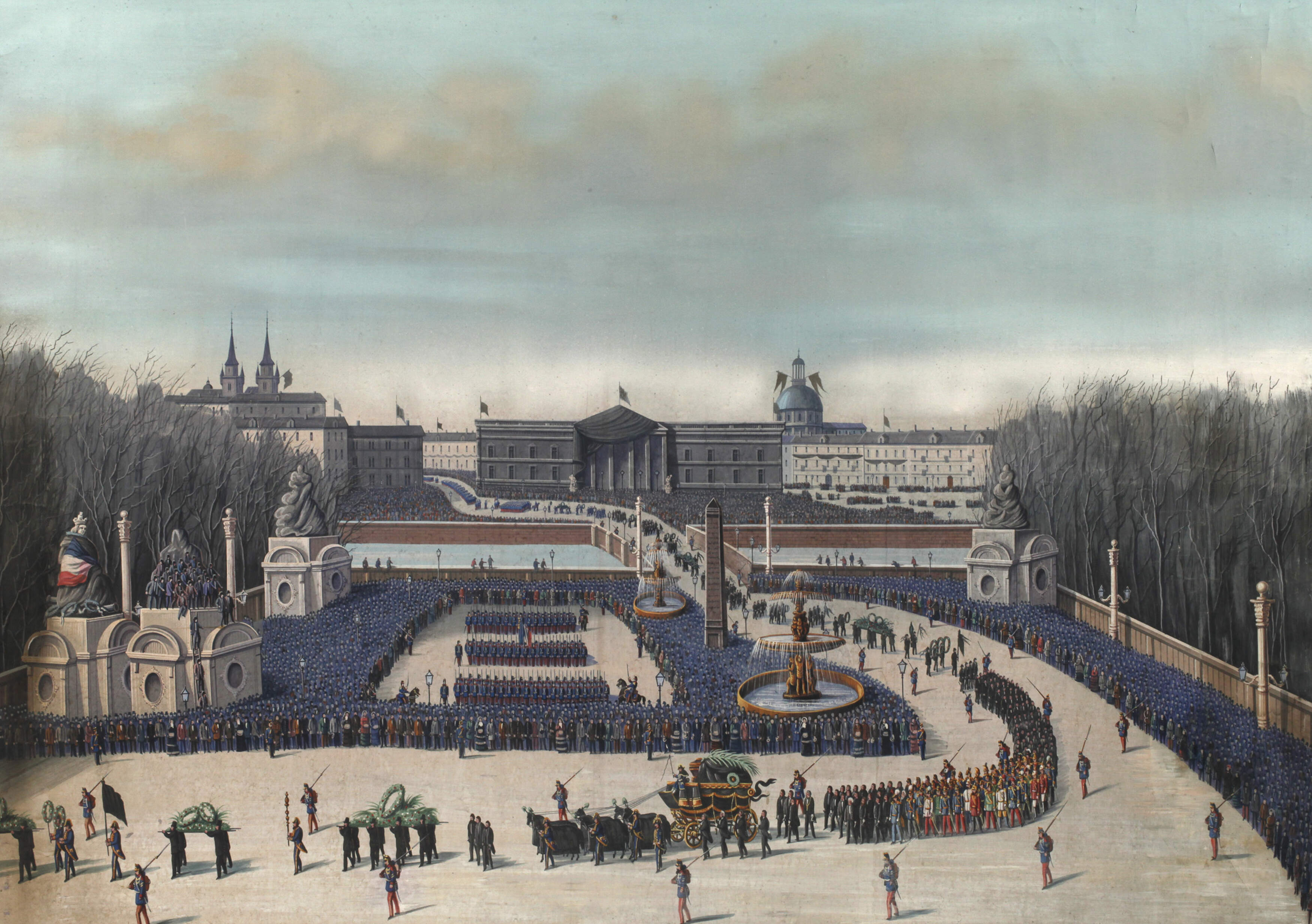 F. Speth, "Gambettas Leichenzug in Paris 6. Januar 1883"