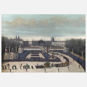 F. Speth, "Gambettas Leichenzug in Paris 6. Januar 1883"