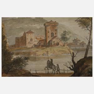 nach Francesco Zuzarelli, Stadt am See