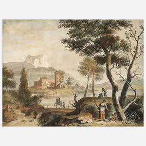 nach Francesco Zuzarelli, Stadt am See