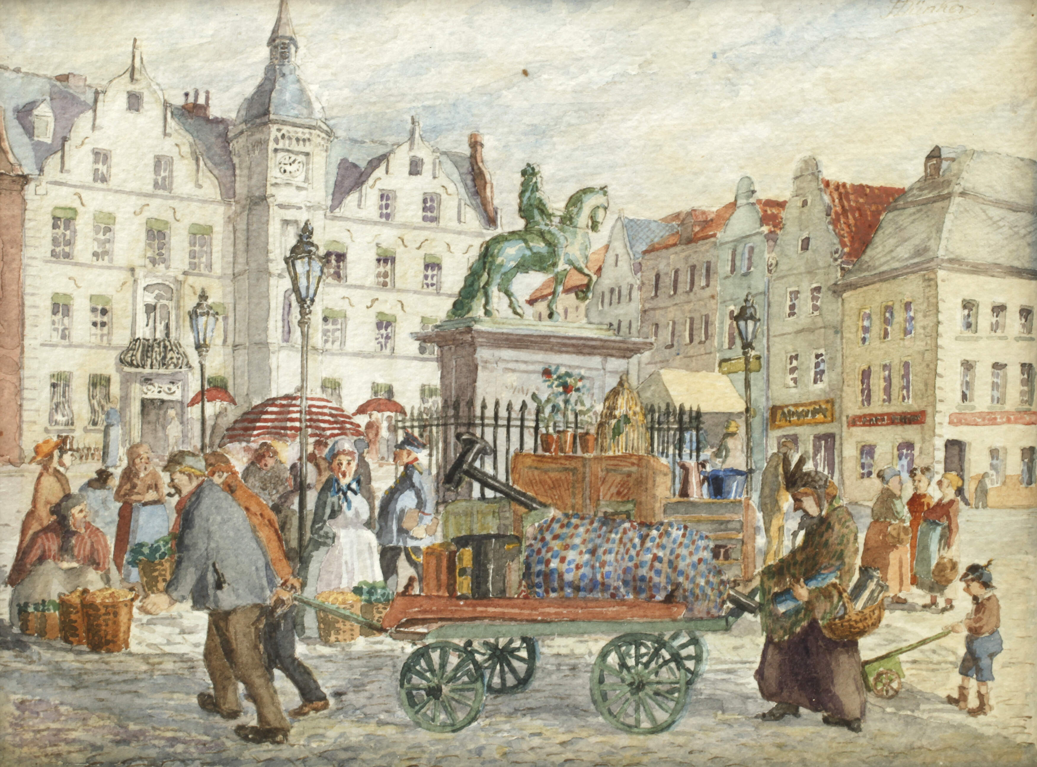 Jean Anacker, Marktplatz in Düsseldorf