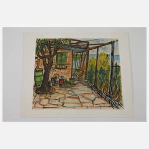 Tina Bauer-Pezellen, Gartenterrasse