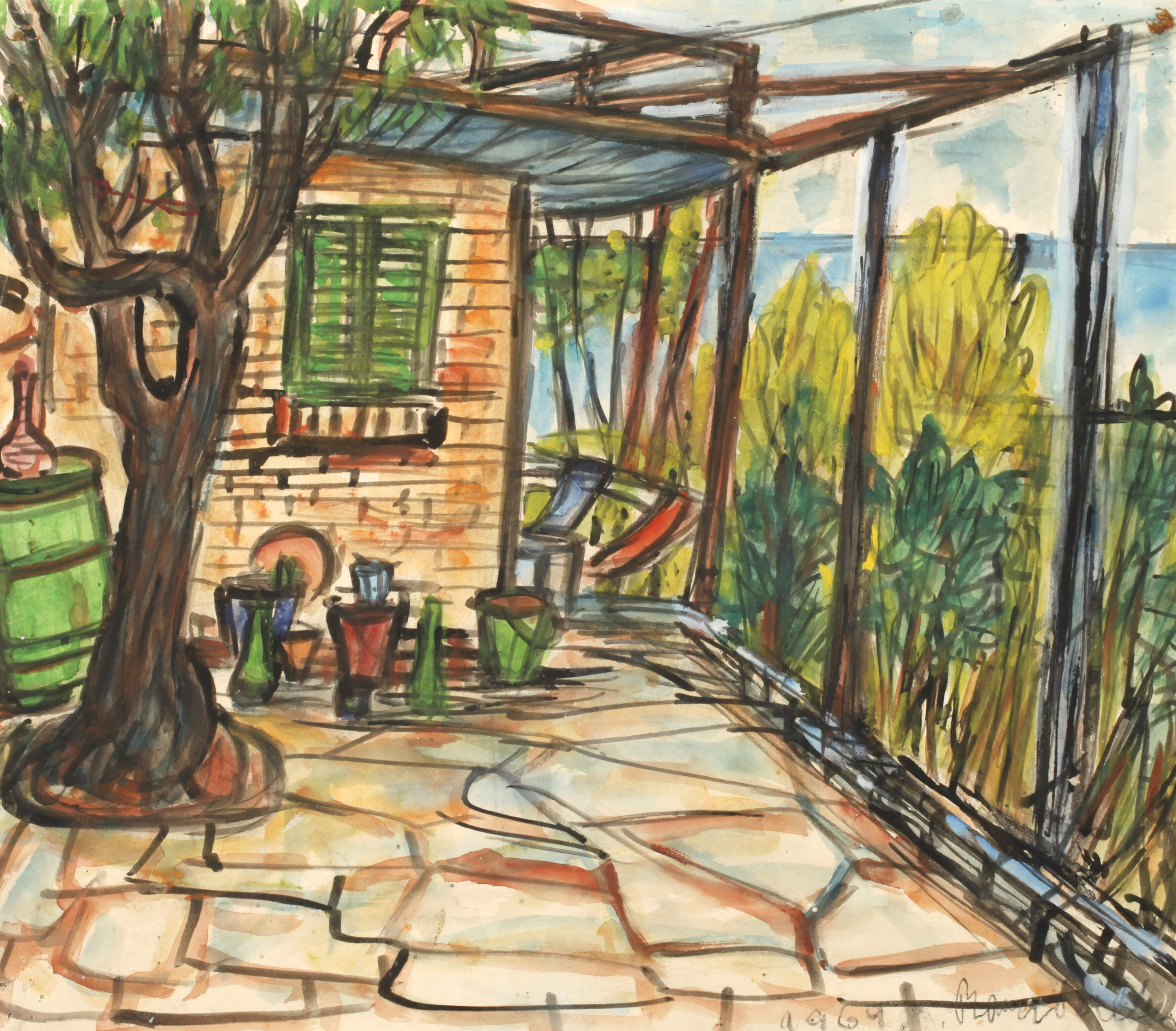 Tina Bauer-Pezellen, Gartenterrasse