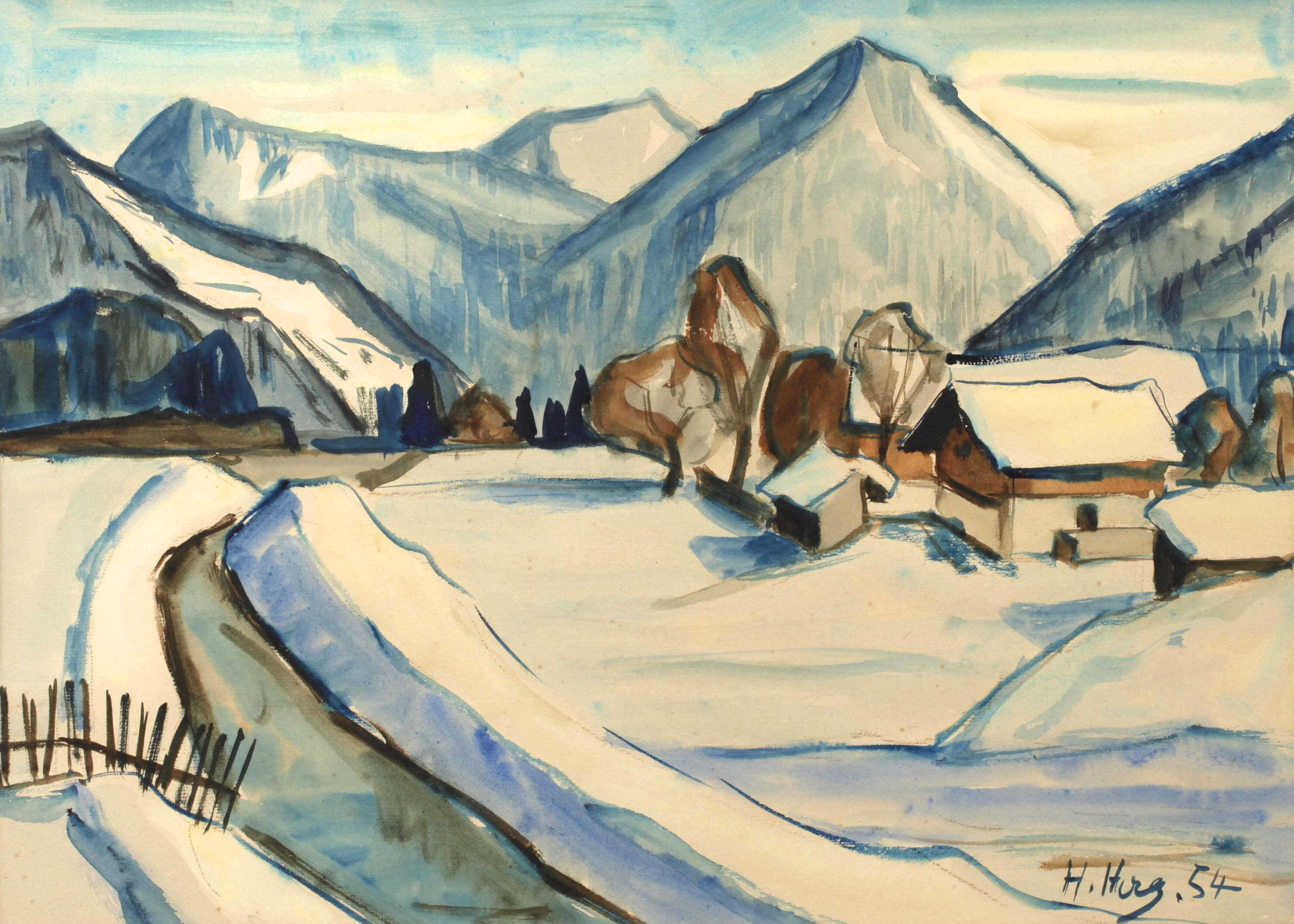Hanns Hagenauer, Winter in den Bergen