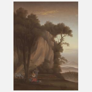 Carlo Mense, attr., Ruhe auf der Flucht