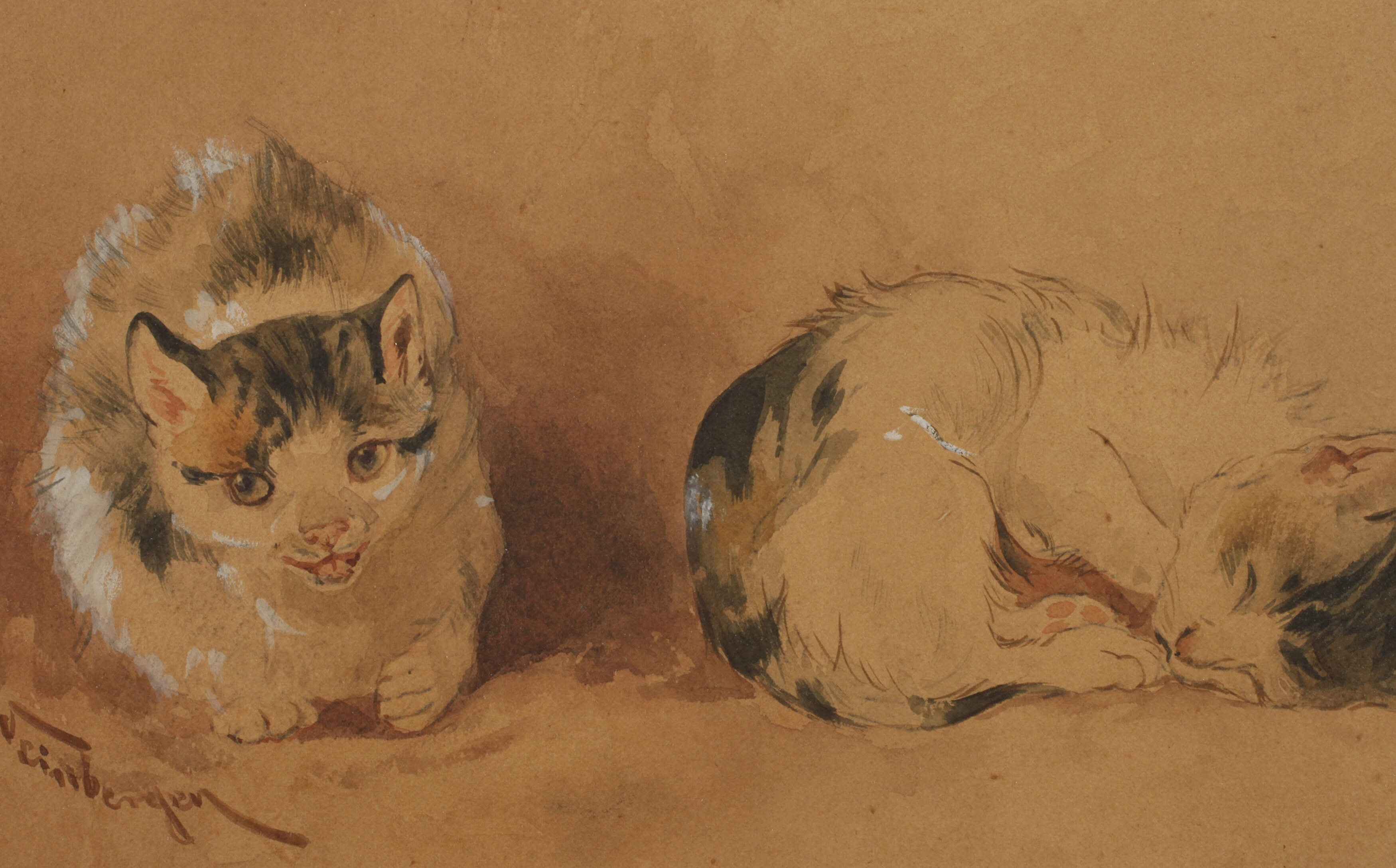 Anton Weinberger, Zwei Katzen