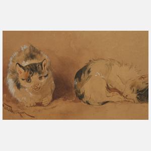 Anton Weinberger, Zwei Katzen