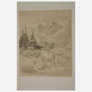 Franz Albert Venus, attr., Drei Skizzen