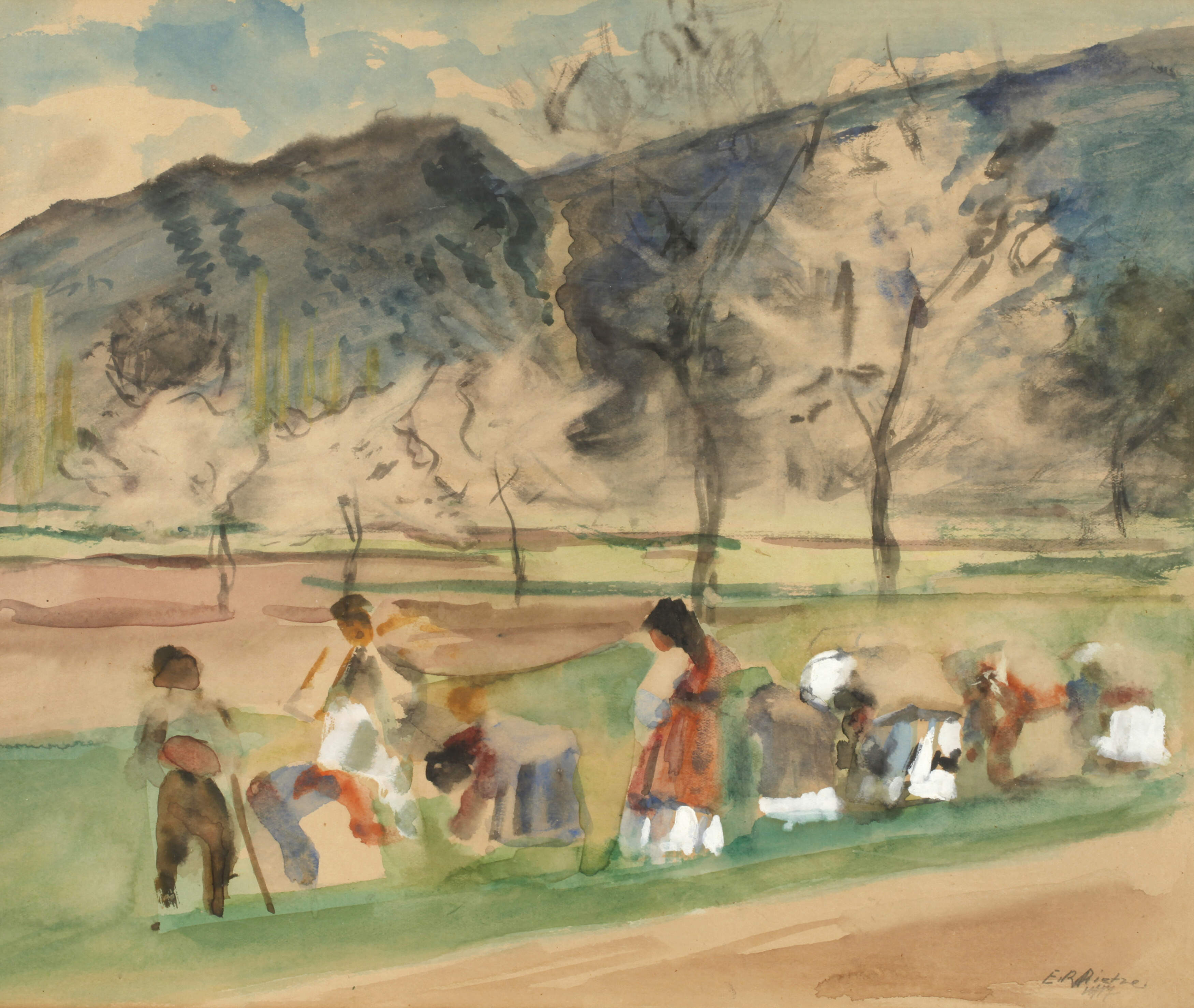 Ernst Richard Dietze, Bauern bei der Arbeit