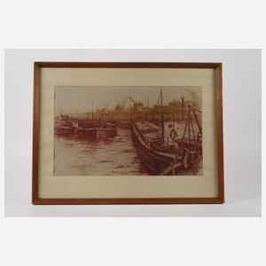 Karl Hänsel, Am Hafen