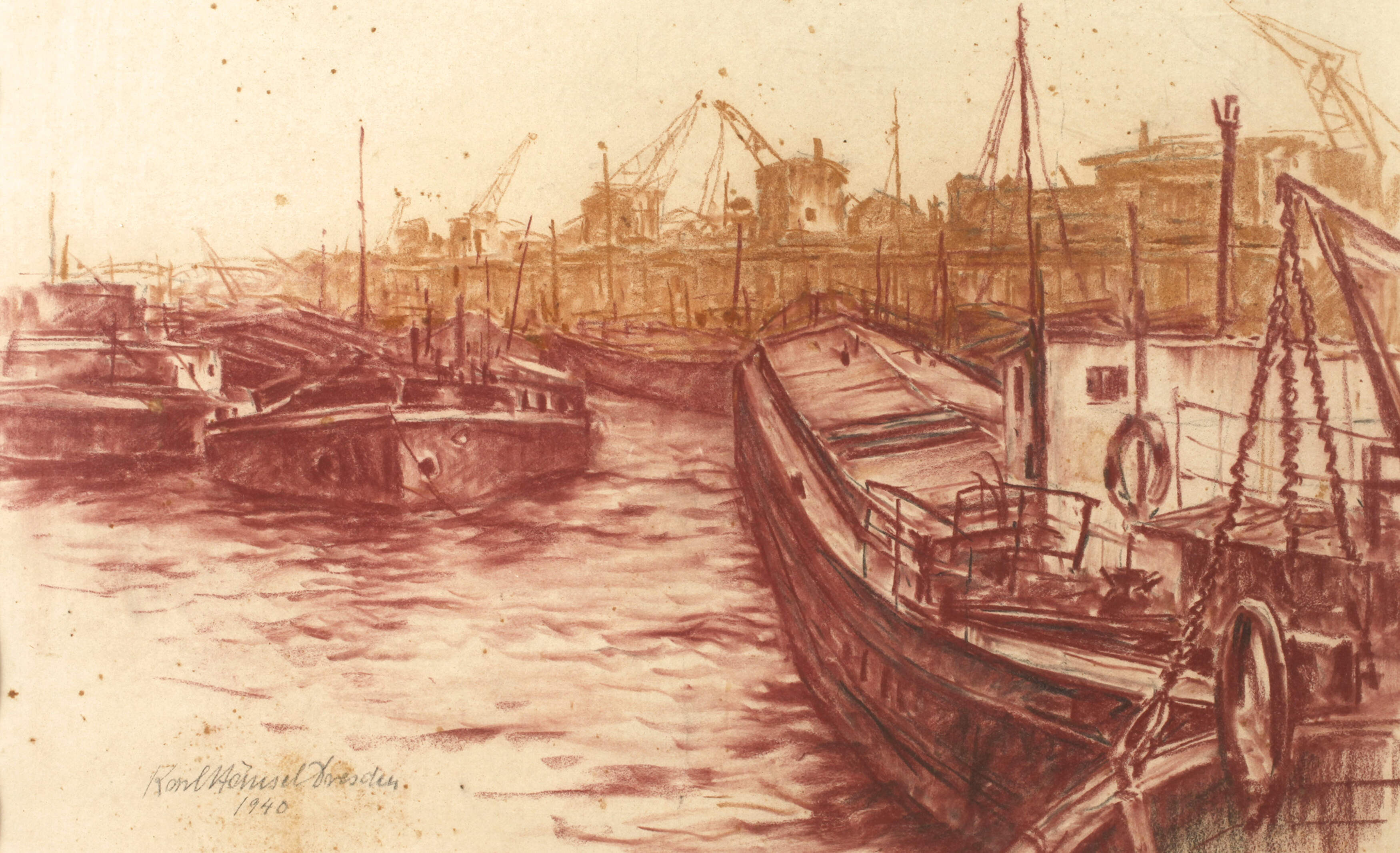 Karl Hänsel, Am Hafen