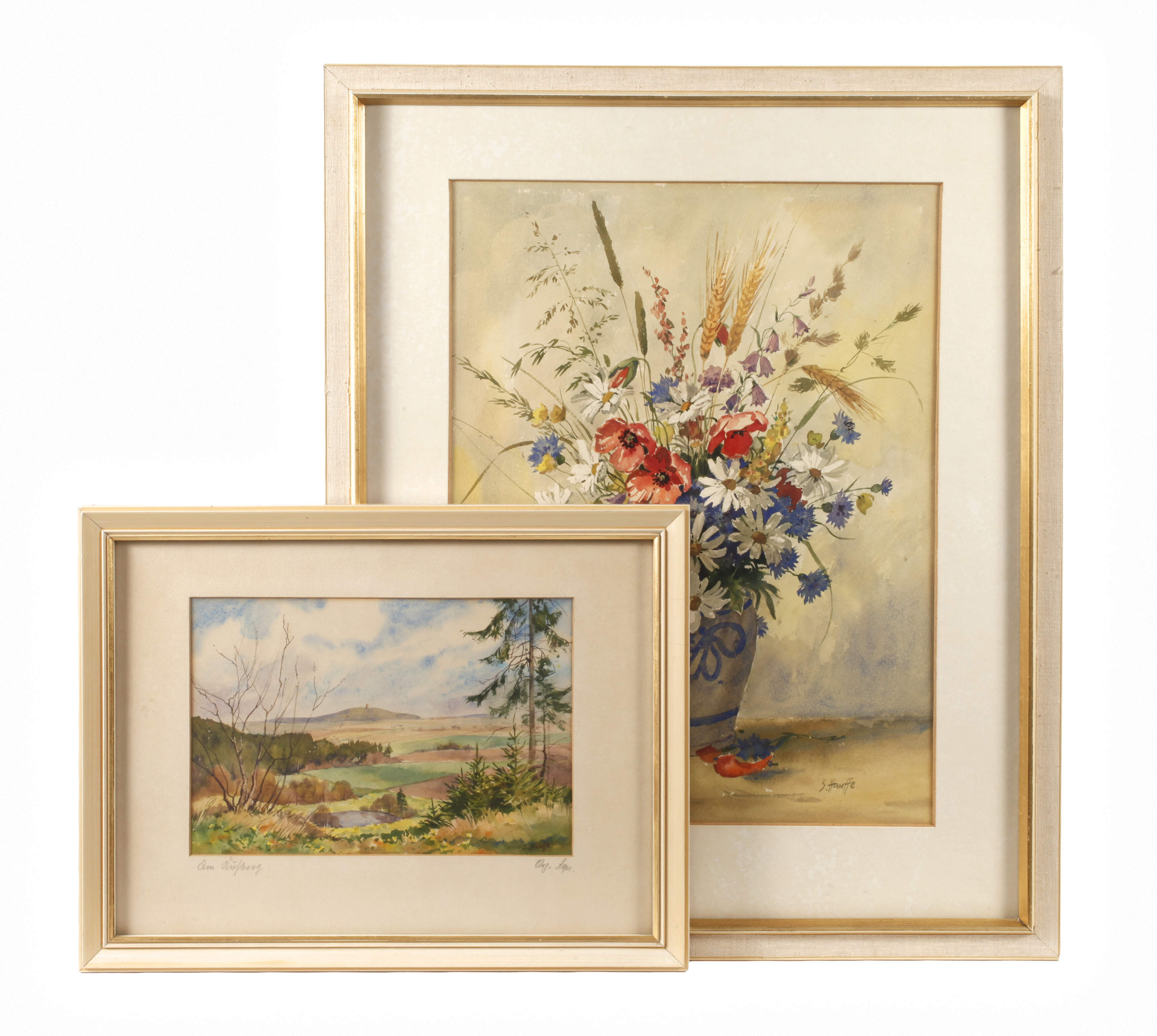Siegfried Hauffe, Paar Aquarelle