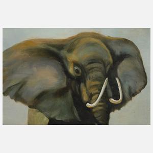 Manfred Leibl, Elefant in der Savanne