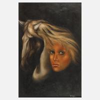 A 124- Manfred Leibl, Mädchenportrait mit Pferd111
