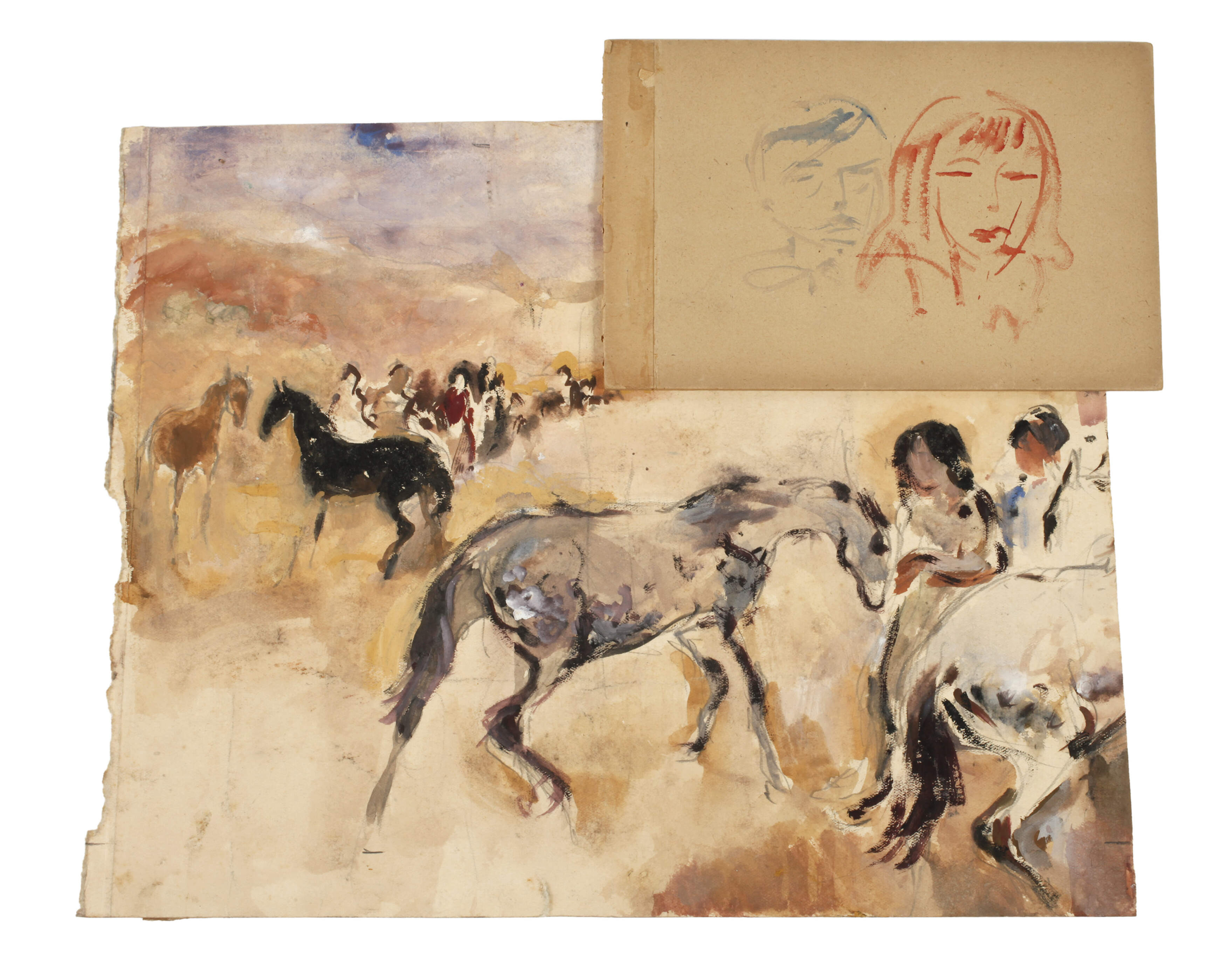 Max Schwimmer, "Griffounagen" und Aquarell