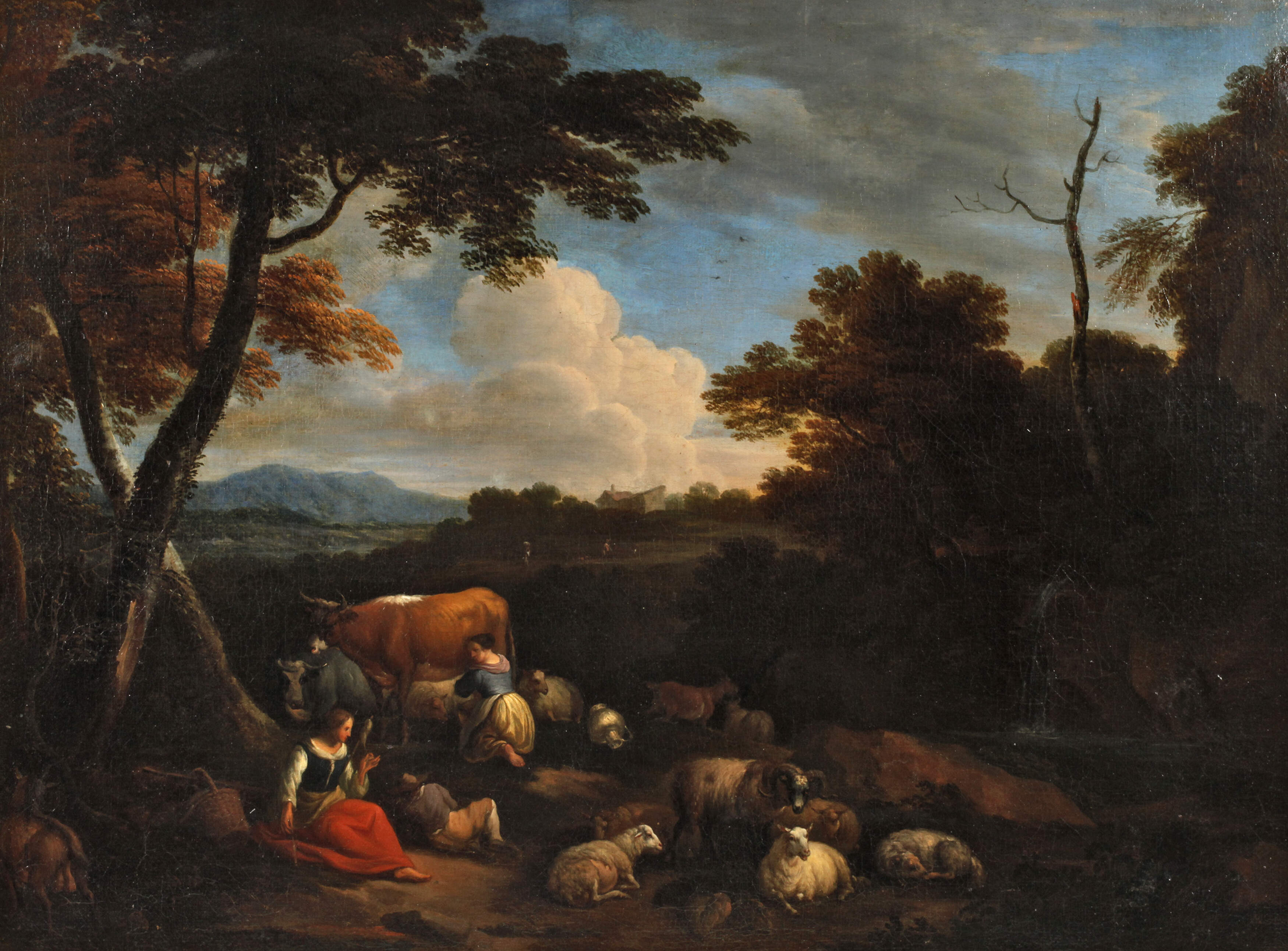 Martinius de la Court, Pastorale Abendlandschaft