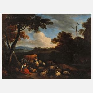 Martinius de la Court, Pastorale Abendlandschaft