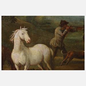 wohl nach Johann Georg de Hamilton, Pferde am Wasser
