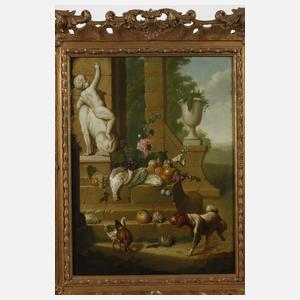 Pieter Jacob Horemans, barockes Stillleben mit Hund Horremann 1773