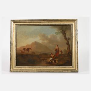 Petrus Johann van Regemorter, Angler an einem Bach