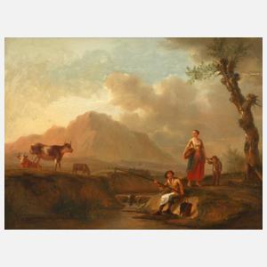 Petrus Johann van Regemorter, Angler an einem Bach