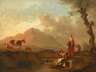Petrus Johann van Regemorter, Angler an einem Bach