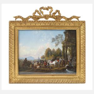 nach Philips Wouwerman, "Die Rückkehr von der Jagd"