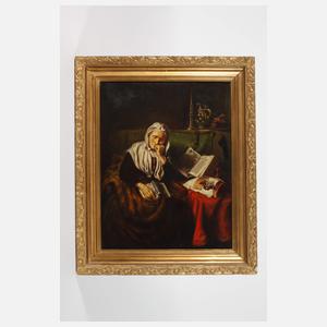 nach Nicolaes Maes, Schlafende Spitzenklöpplerin