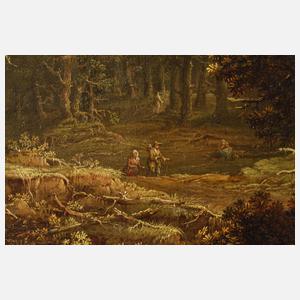 Waldlandschaft mit Bach