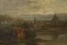 Breite Flusslandschaft mit Figurenstaffage