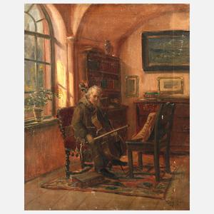 Kern Armin, Musizierender Mönch im Interieur