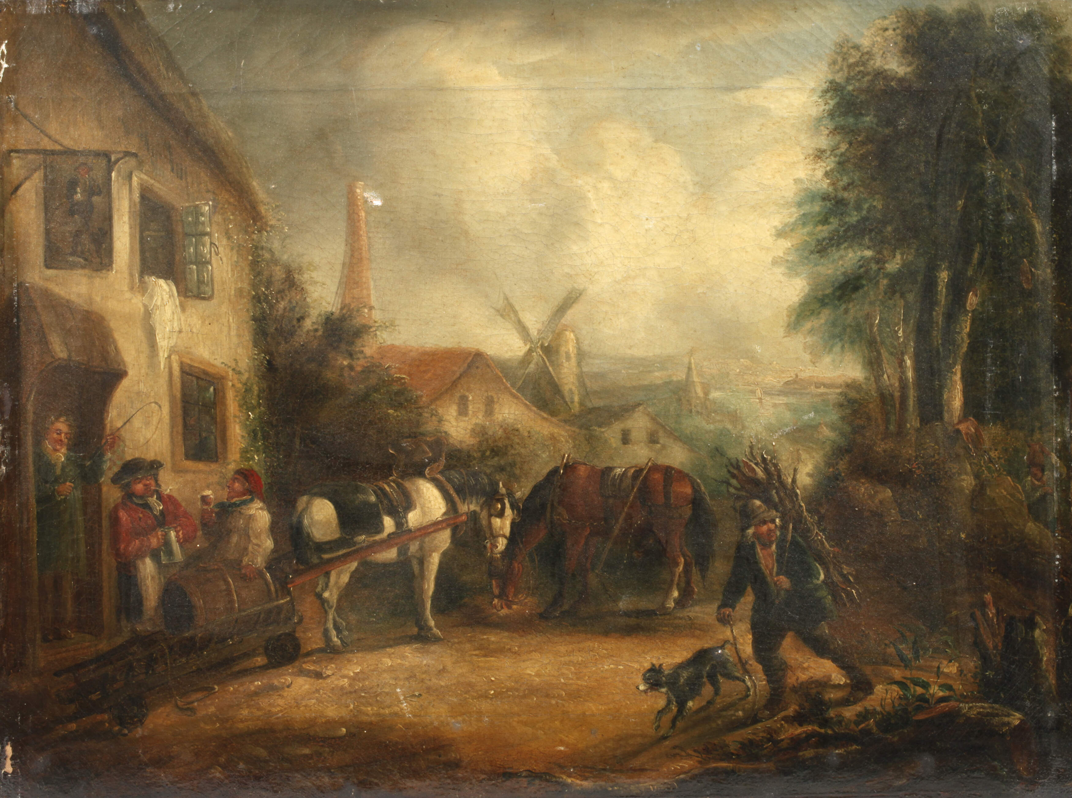 Thomas Barker of Bath, attr., Auf der Dorfstraße