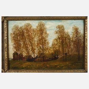 Hendrik van Bloem, Herbstlandschaft mit Bauernhof
