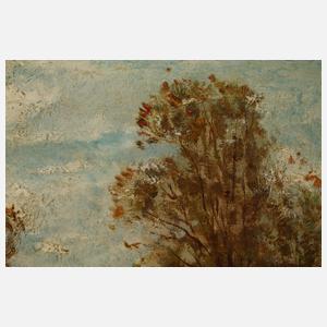 Hendrik van Bloem, Herbstlandschaft mit Bauernhof