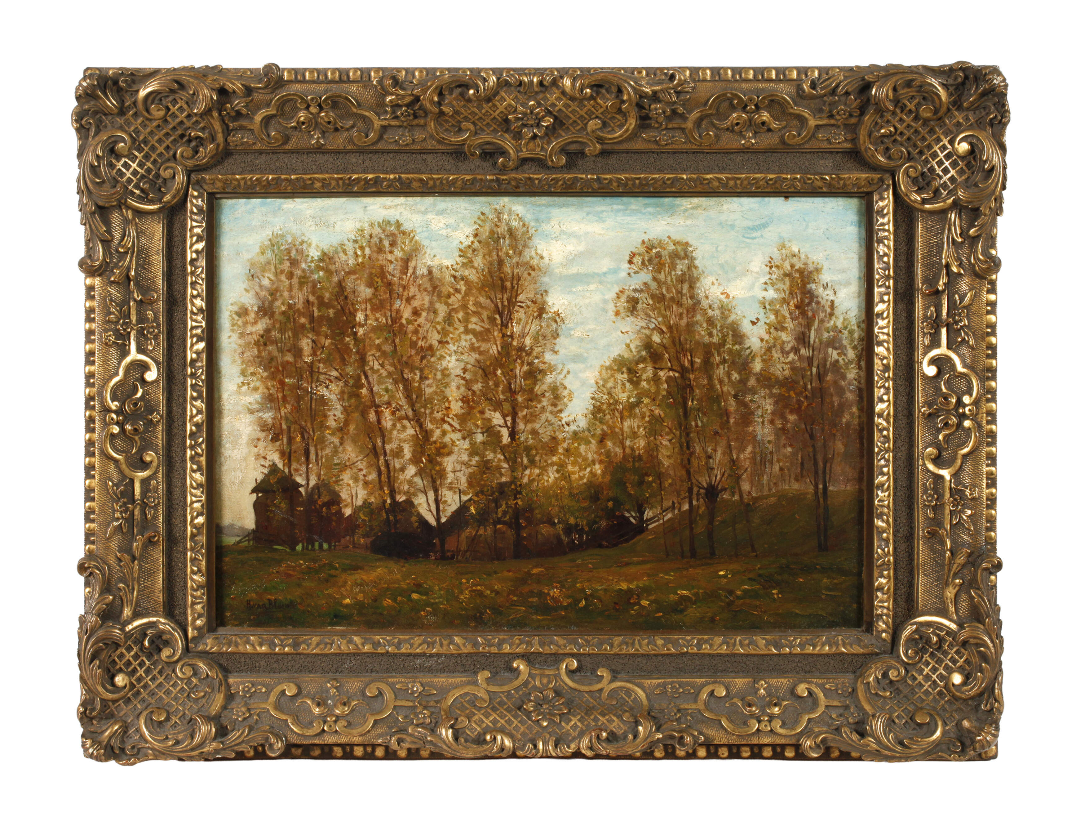 Hendrik van Bloem, Herbstlandschaft mit Bauernhof