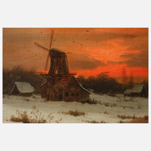 A. Bohmfield, Sonnenuntergang im Winter