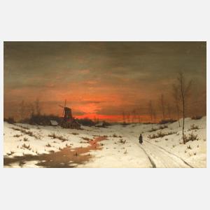 A. Bohmfield, Sonnenuntergang im Winter