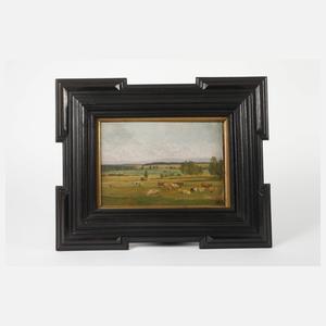 Heinrich Bürkel, attr., Landschaft mit Kühen