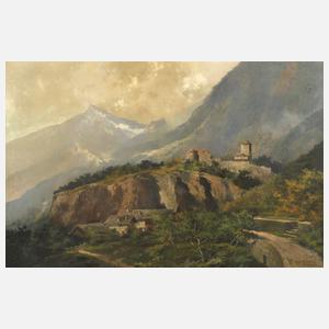 Theodor Guggenberger, Landschaft mit Burg